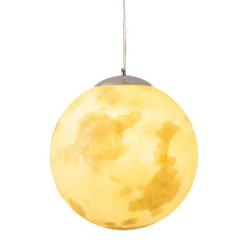 Nordic Simple Full Moon висулка лампа творчески ретро личност изкуство топка луна ремък висящи лампа луна droplight