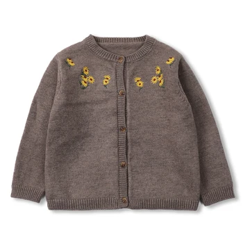 Бебешки пуловер есен зимно облекло деца момче случайни трикотажно яке жилетка бродерия пуловер дете момиче памук върховете палто