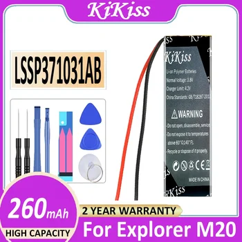 KiKiss Батерия LSSP371031AB 260mAh За Explorer M20 M50 M70 M90 E10 E80 За Explorer 80 500 Bluetooth слушалки Bateria