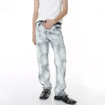Четири сезона Ново пристигане Реколта прави дънки за мъже облекло Y2K хип-хоп личност отпечатани дънкови панталони 청바지 джинсы Pantalon