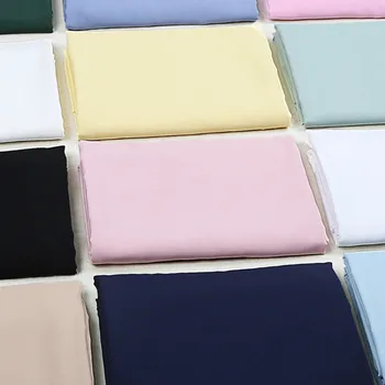 Rayon Fabric Cotton Silk Pure Color Памучен плат Черно и бяло облекло Тъкани от метъра за шиене Домашен текстилен материал