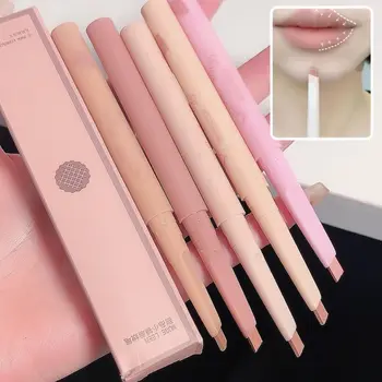 Milk Nude Pink Matte Smooth Lip Liner Pen Makeup Waterproof Lasting Contouring 3D Lips Lip Stick Pencil Nude Pink Lip Tint Lips