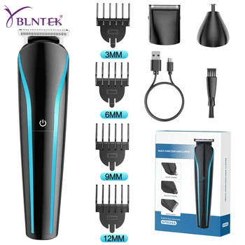 YBLNTEK 3 в 1 електрически тример за коса за мъже Комплект за подстригване на брада Нос & ухо тример акумулаторна бръснар машина за рязане на коса