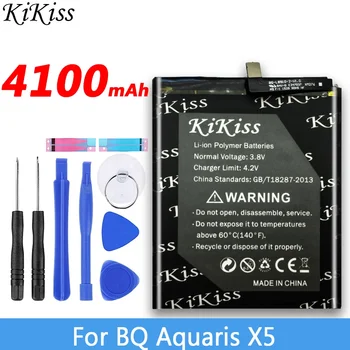 KiKiss За BQ Aquaris X5 4100mAh Батерия с висок капацитет за BQ Aquaris X5 батерия за мобилен телефон