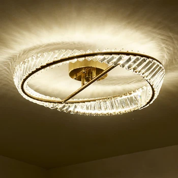 Модерни луксозни кристални LED плафониери трапезария кухня осветление блясък декор таван лампа вътрешна спалня осветителни тела