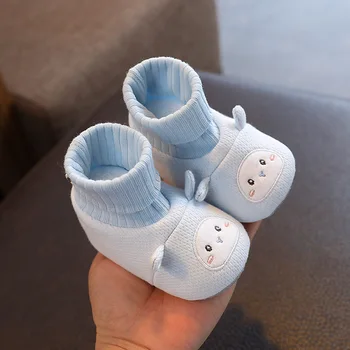 Бебешки обувки пролет есен мъжки женски бебета държат обувките си на 6-12 месеца 0-1 години памучна обувка мека