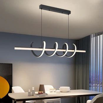 Висулка за трапезария Модерна проста скандинавска една дума с минималистична личност Creative Bar Pendant Lamp