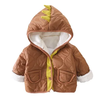 Нова зима бебешки дрехи деца момчета палто деца момичета сгъстяват топло яке с качулка малко дете случайни памук костюм бебе спортно облекло