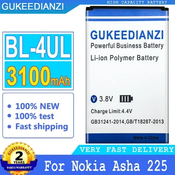 GUKEEDIANZI-Резервна батерия за Nokia, 3100mAh, за Nokia Asha 225, Asha225, Lumia 225, RM-1011, RM-1126, високо качество