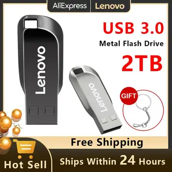 Lenovo Mini Metal Pen Drive 2TB 1TB USB Memory Stick 512GB 256GB 128GB Mobile Storage USB Flash Card Pendrive Безплатна доставка