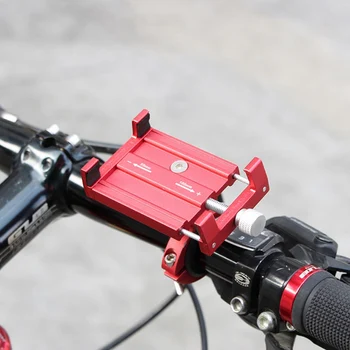  алуминиева сплав велосипед мобилен телефон притежателя велосипед мотоциклет регулируема кормило монтиране дръжка телефон подкрепа за 3.5-6.2