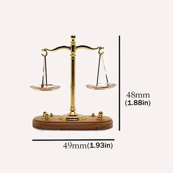 Декорация миниатюрен мащабен модел орнамент везни правосъдие антични изящни деца баланс подарък Начало Мини метални аксесоари
