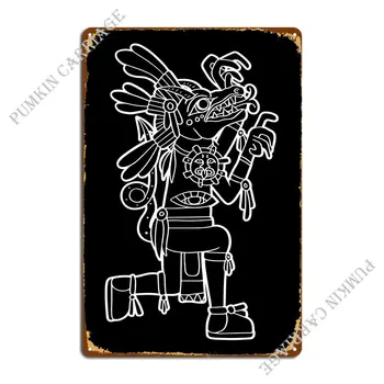 Xolotl Ацтекски бог Nahuatl метален знак кръчма декорация стена стенопис кино калай знак плакат
