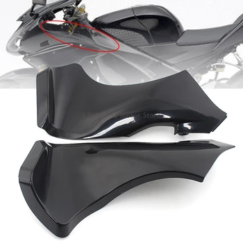 Мотоциклет Горен преден капак за всмукване на въздух Черен всмукателен табло панели Обтекатели рамки за Kawasaki Ninja ZX6R ZX 6R 05-06