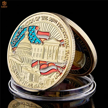 2009 Президентът на САЩ Барак Хюсеин Обама встъпване в длъжност Позлатено предизвикателство Възпоменателна монета Колекционерски хидравличен занаятчийски подарък