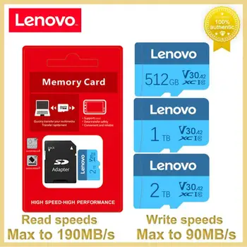 Lenovo Високоскоростна Micro TF / SD карта 1TB Class 10 A2 карта с памет 128GB флаш TF карта с памет 512GB SD карти с памет 2TB Microdrive