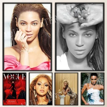 Beyonce Singer Ренесансов плакат Реколта щампи изкуство Начало Живопис Баня Кухня Бар аксесоари Стикер за стена малък размер