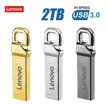 Lenovo Високоскоростен USB 3.0 флаш диск Metal Pen Drive 2TB 1TB 512GB 256GB 128GB водоустойчив мобилен флаш диск за съхранение за PC