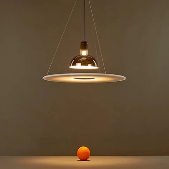 датски дизайн летяща чиния висулка светлини скандинавски ресторант трапезария висящи лампа фризби модерен вътрешен дом декор осветление
