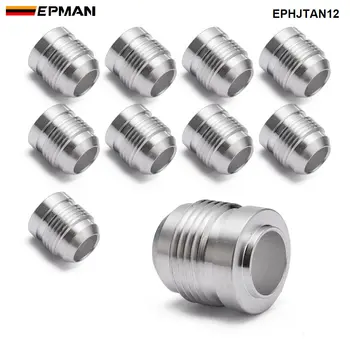 EPMAN 10PCS алуминиев AN12 прав мъжки заварка Bung маркуч монтаж адаптер за вихрови саксии, пренапрежения резервоари, радиатори EPHJTAN12