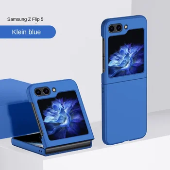 Луксозен PC кожата приятелски телефон случай за Samsung Galaxy Z Flip 5 4 3 1 Flipable екран защита случай бизнес защита капак